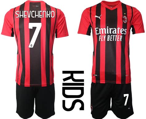 AC Milan Andriy Shevchenko 7 Günstig Fussballtrikot Kinder Kurzarm