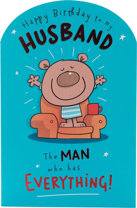 UK Greetings Birthday Card For Husband Funny Design Amazon Co Uk