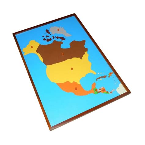 Map Puzzle: North America | Montessori Materials, Learning Toys and ...