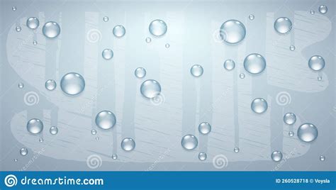 Clear Water Drops With Condensate Vector Illustration Cartoondealer