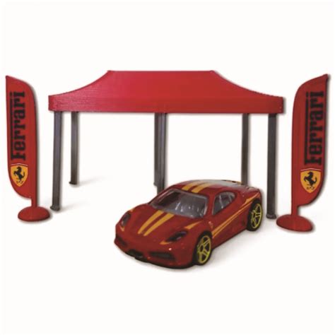 TENT AND FLAG FOR DIORAMA HOT WHEELS MATCHBOX MINIGT STL File For D PrintingCults