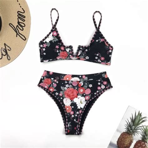 Swim Retro Floral High Waist Bikini 2pc Swimsuit Poshmark