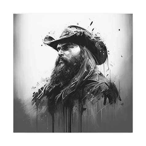 Chris Stapleton Oil On Canvas Art Print Chris Stapleton Art Etsy