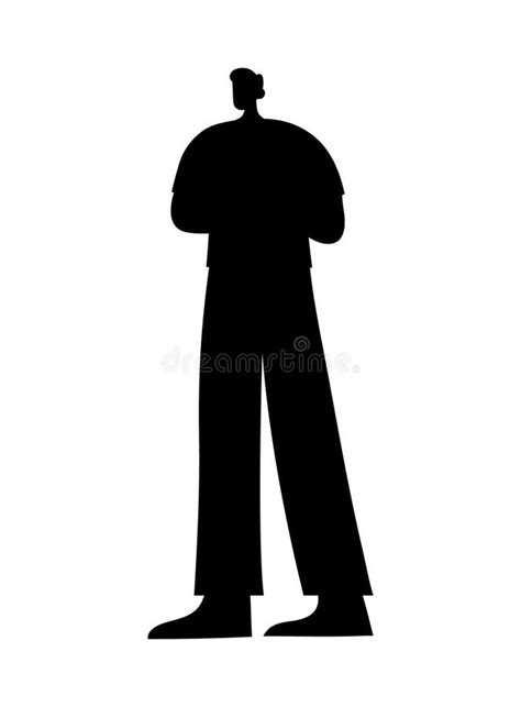 Silhouette Man Folded Arms Stock Illustrations 279 Silhouette Man