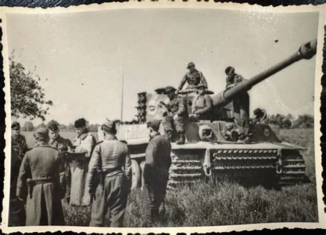 German Photo Ww Wwii Archive Lite Panzer Division Av Char Tigre