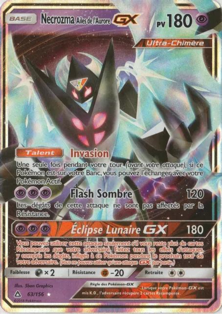 Carte Pokemon Necrozma Ailes De L Aurore Gx Sl Ultra Prisme