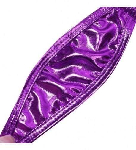 Women S Sexy One Piece Halter Neck Micro Bikini Thong G String Swimsuit Purple C X Lgt