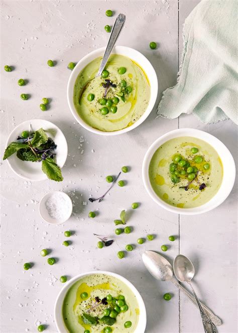 Soupe Aux Petits Pois La Menthe Et Au Lait De Coco Recette Facile