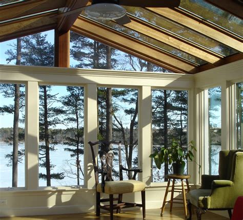 Sunroom Gable Glass Roof And Panoramic Windows Stoneham Ma