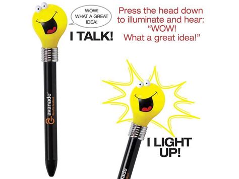 Goofy Light Bulb Pen Light Up Talking Pens