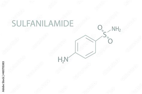 Sulfanilamide molecular skeletal chemical formula. Stock Vector | Adobe ...