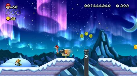 New Super Mario Bros U 100 Walkthrough Part 7 Frosted Glacier 4 1 4 2 4 T 4 3 4 4