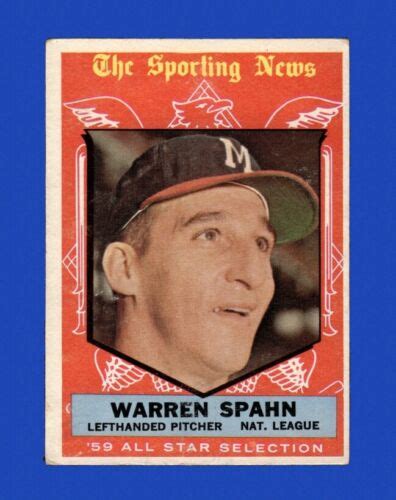 Topps Set Break Warren Spahn As Vg Vgex Gmcards Ebay