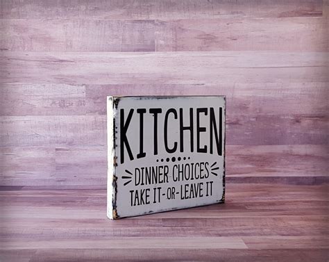 Dinner Choices Take It Or Leave It Dinner Menu Farmhouse Etsy