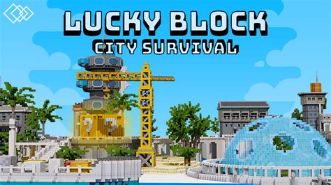 Lucky Block City Survival By Tetrascape Minecraft Marketplace Map