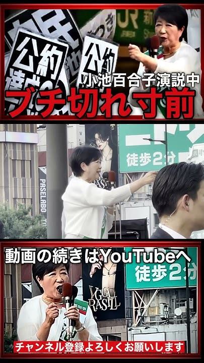 【超カオス！東京都知事選 Shorts 】小池百合子候補街頭演説中に妨害行為の嵐がヤバすぎた！ 東京都知事選 小池百合子 カイロ大学