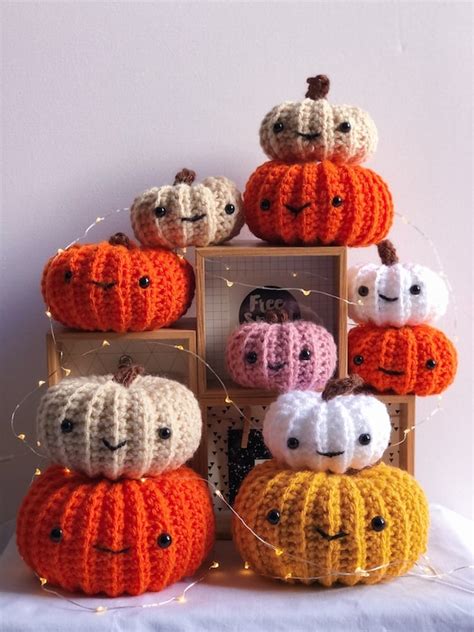 Halloween Crochet Pumpkins Fall Decor Handmade Pumpkin - Etsy