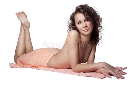 Beautiful Nude Woman With A Towel Stock Photo Image Of Makeup Feminine