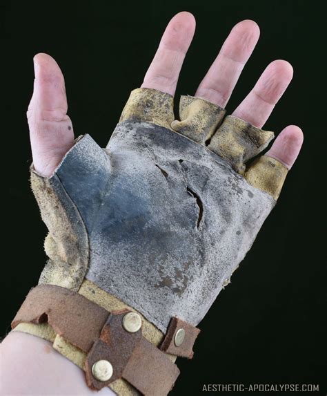 Post Apocalyptic Leather Worker Gloves Etsy