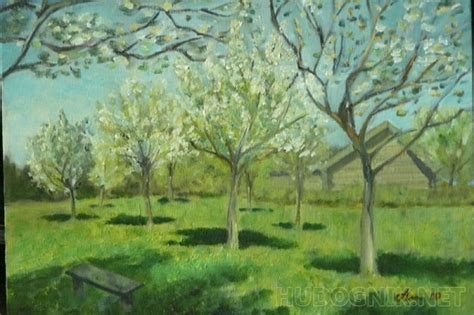 Картина По работе Левитана "Яблоневый сад". Размеры: 35x30, Год: 2010 ...