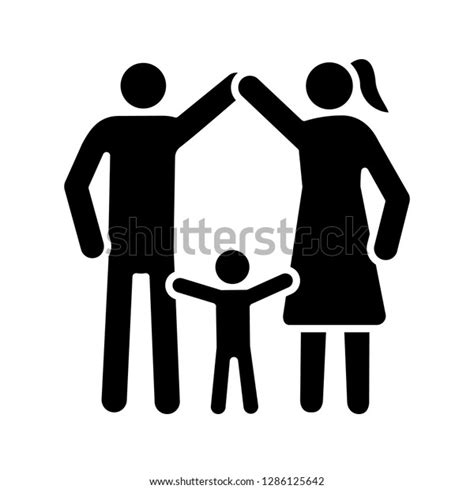 Child Protection Glyph Icon Silhouette Symbol Stock Vector Royalty