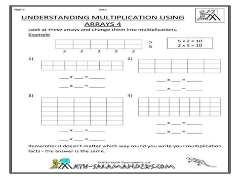 Printable Multiplication Arrays Worksheets Prntbl