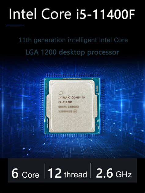 Intel Core i5 11400F 2.6GHz Six-Core Twelve-Thread CPU Processor L3=12M ...