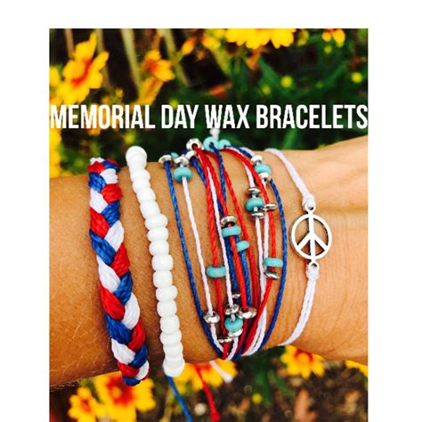 Memorial Day Wax Bracelets Bracelets Friendship Bracelets Etsy