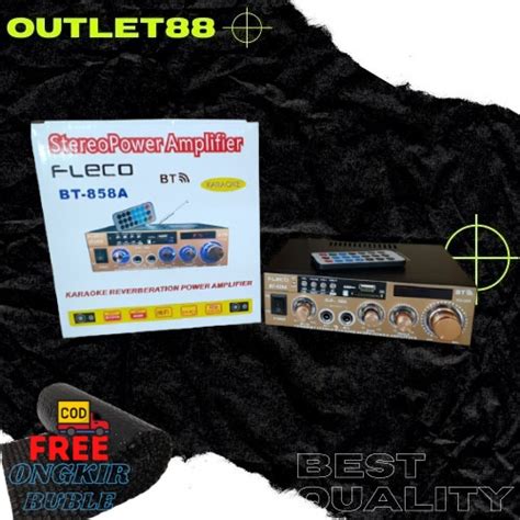 Jual Amplifier Fleco Bt A Bluetooth Ac Dan Dc Power Ampli Subwoofer