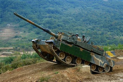 K2 Black Panther Main Battle Tank Of South Korea In Action Firing