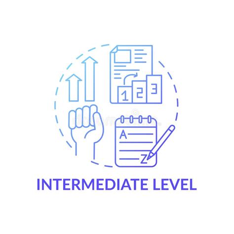 Intermediate Level Concept Icon Stock Vector Illustration Of