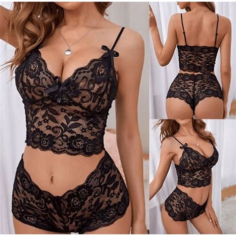 Conjunto caleçon Conjunto cropped calcinha caleçon lingerie renda