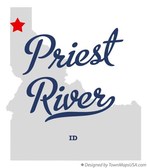 Map of Priest River, ID, Idaho