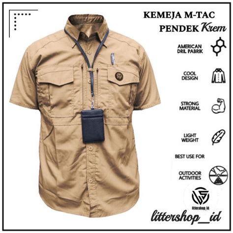 Jual Kemeja M Tac Kemeja Tactical Pdl Lapangan Tangan Pendek Abu Abu