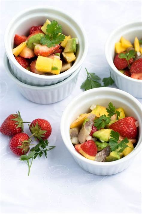 Avocado Erdbeer Mango Matjes Salat Leckere Salate Gesunde Rezepte