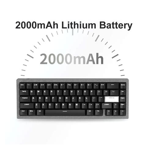 Ajazz AC067 67 Keys Bluetooth Wireless Three Mode Hot Plug RGB Mechanical Keyboard Ice Cream