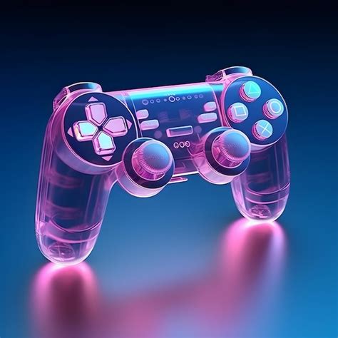 Premium Photo | A pink playstation controller with a game controller on it.