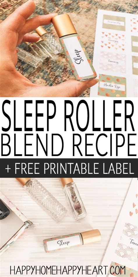 Sleep Rollerball Recipe Free Printable Roller Label Sleeping