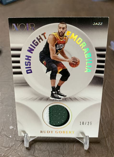 Panini Noir Rudy Gobert Dish Night Memorabilia Game Worn Patch