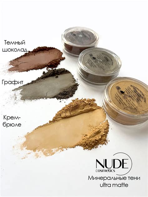 Минеральные тени ultra matte Темный шоколад Минеральная косметика Nude cosmetics