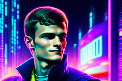 Lexica S Futuristic Illustration Of Vitalik Buterin In A Cyberpunk