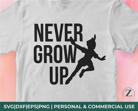 Disney Never Grow Up Peter Pan Svg Disney Svg Iron On Etsy