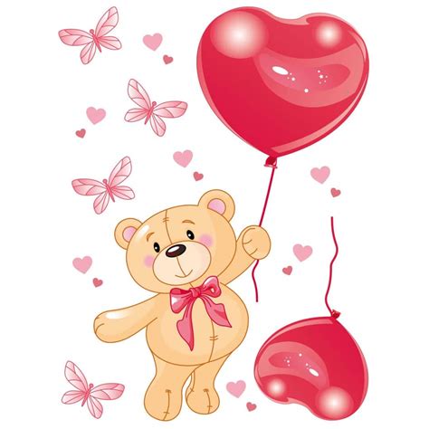 Bear with Balloons + Glow in the Dark Wall sticker | wall-art.com