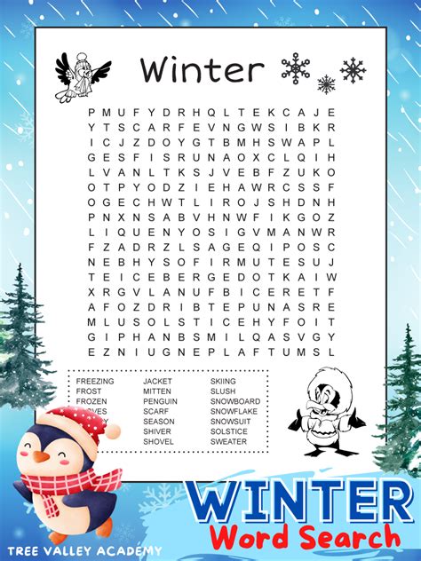 Winter Word Searches Printable