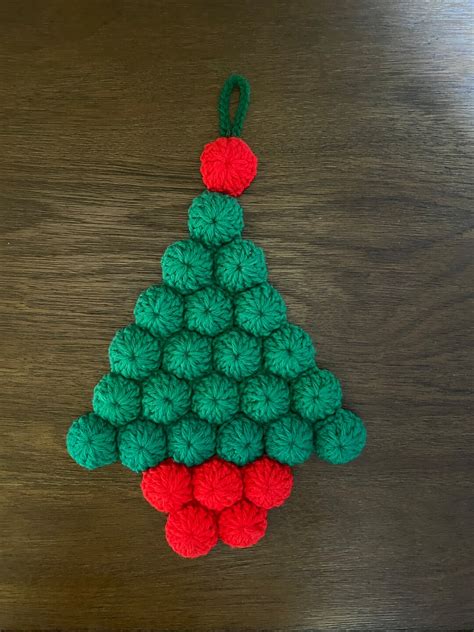 Vintage Crochet Christmas Tree Doily, Tree Doily, Crochet Doily, Red ...