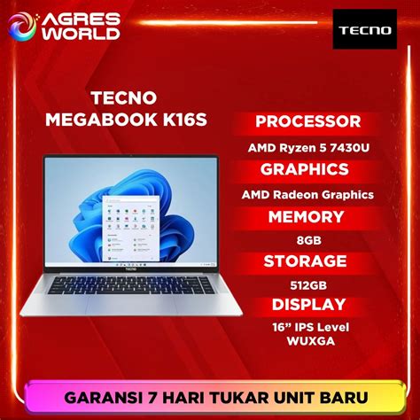 Jual Tecno Megabook K S Ryzen U Ram Gb Gb Ssd Wuxga Ips