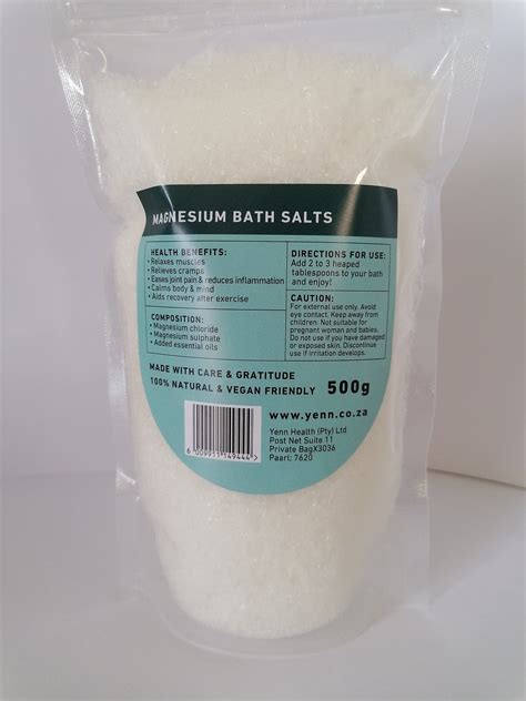 Magnesium Bath Salts 500g Yenn Health