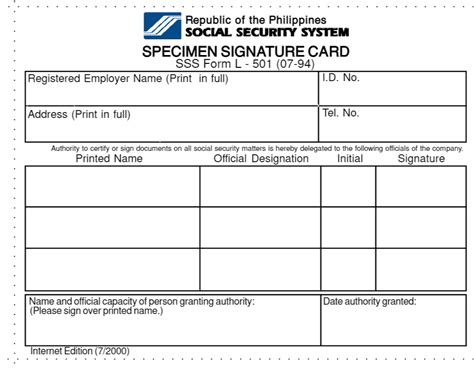 Sss L Form Printable Printable Forms Free Online