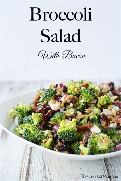 Cold Broccoli Salad Recipe With Bacon The Suburban Mom