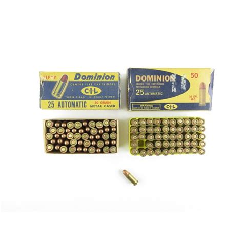 Collectible Dominion 25 Auto Ammo Lot Switzer S Auction And Appraisal Service